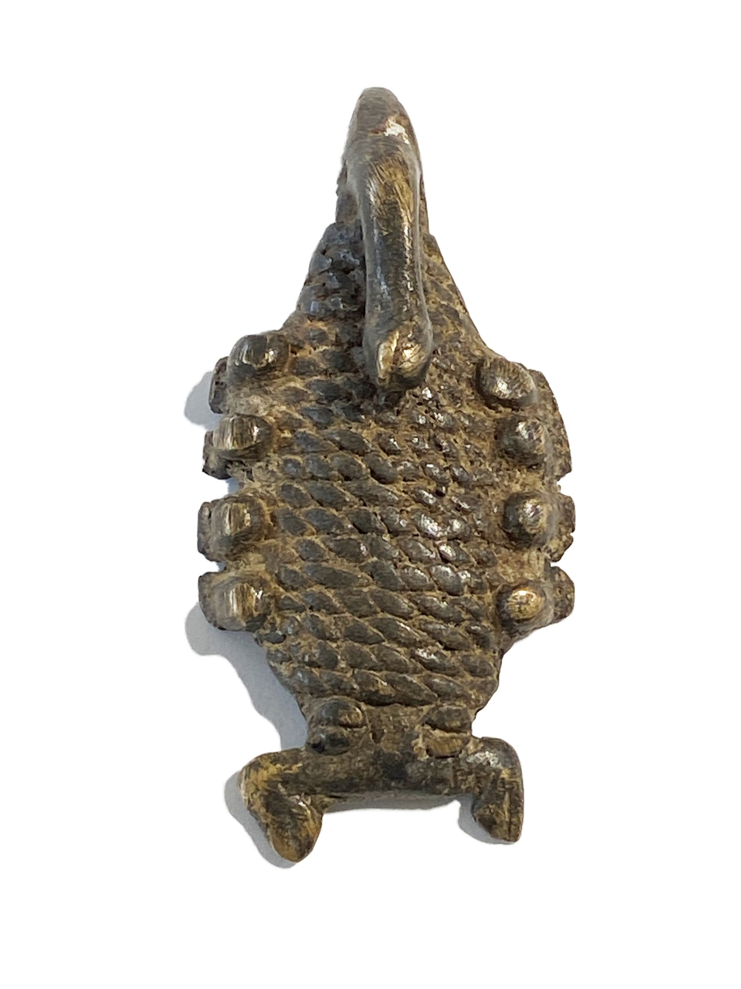 #4163 Superb Gan Bronze Amulet Pendant of Ornate Scorpion Burkina Faso 2.5" H