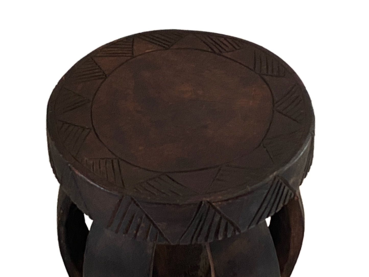#3748 African Baga Low Stool Guinea-Bissau 12.5" H by 11"Diameter