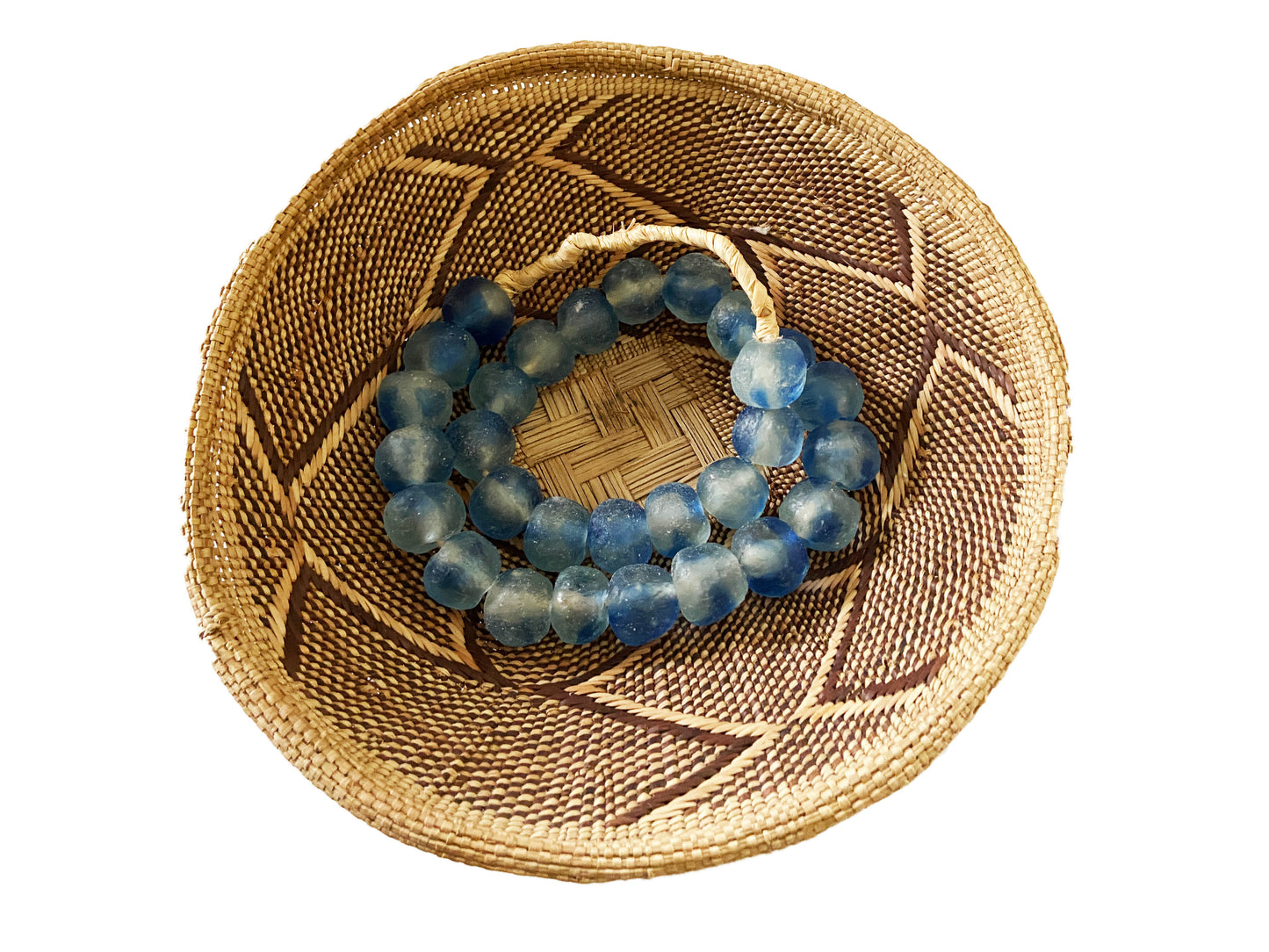 #2278 African Jumbo Glass Trading Beads String