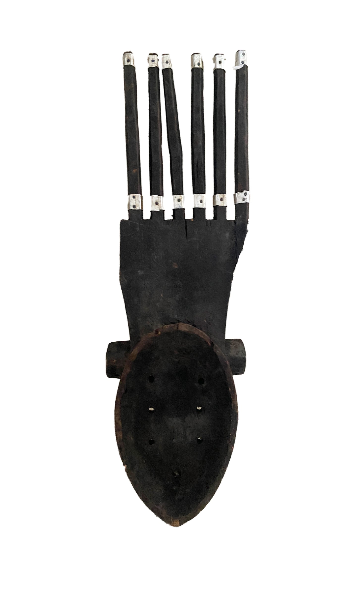 African Bamana Ntomo Mask w/ Aluminum 24.75" H #3060