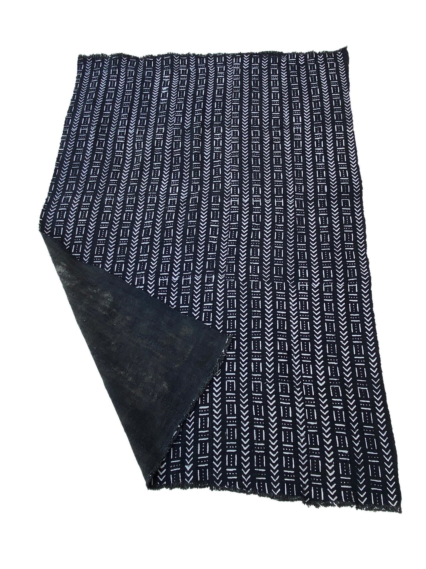 # 3851 African Black and White Mud Cloth Textile Mali