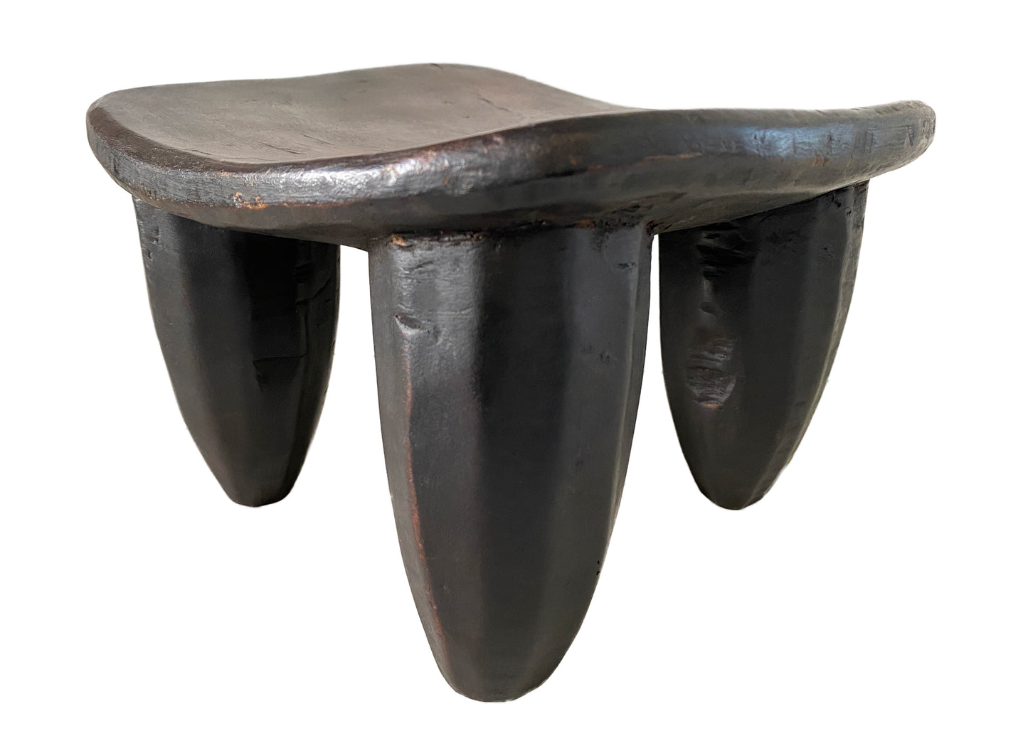 African Senufo Wood Milk Stool I . Coast 6.5" H by 10.25" W #3331