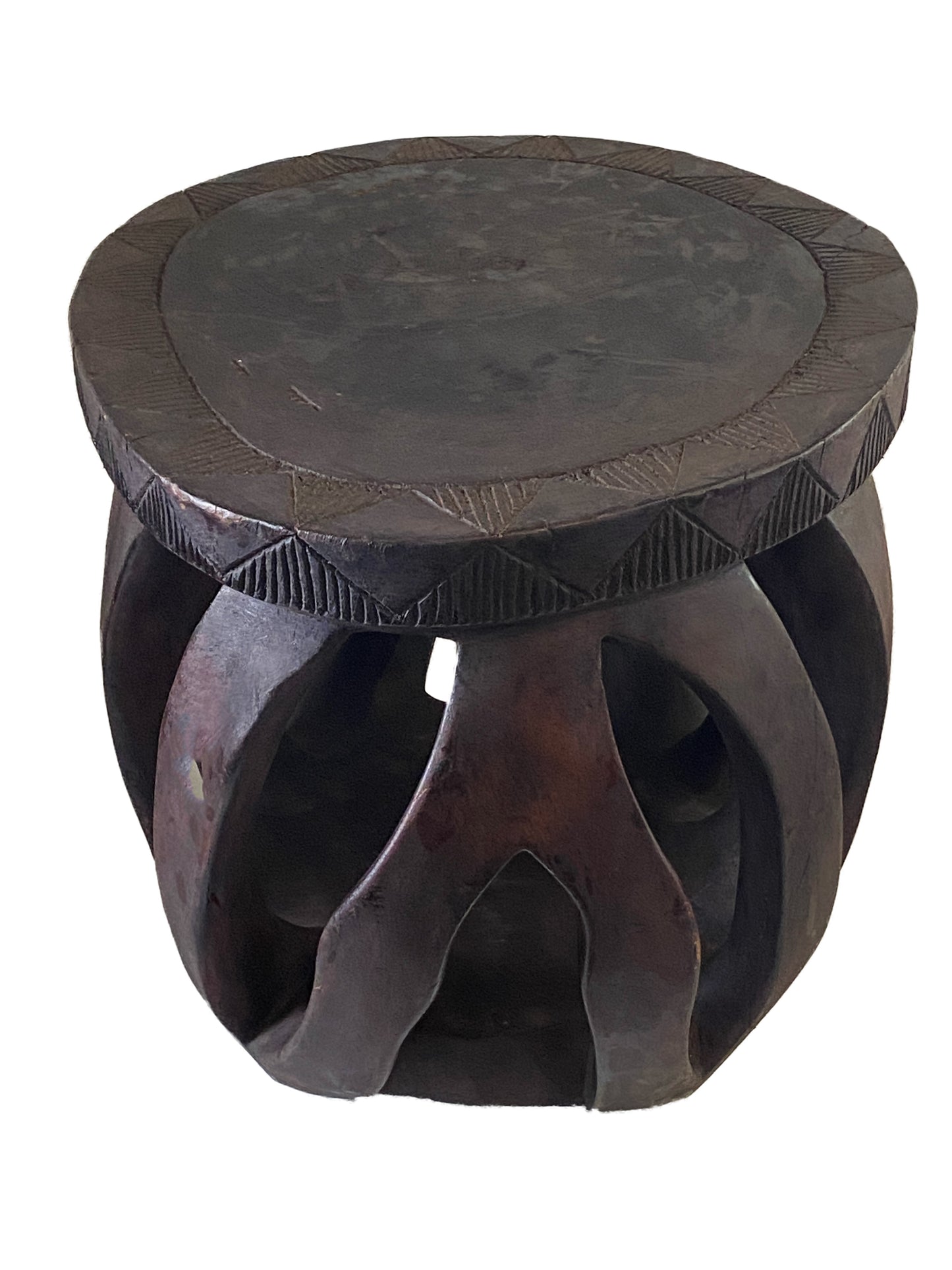 #3747 African Baga LG Stool /Table Guinea-Bissau 14" H by 17.25"W