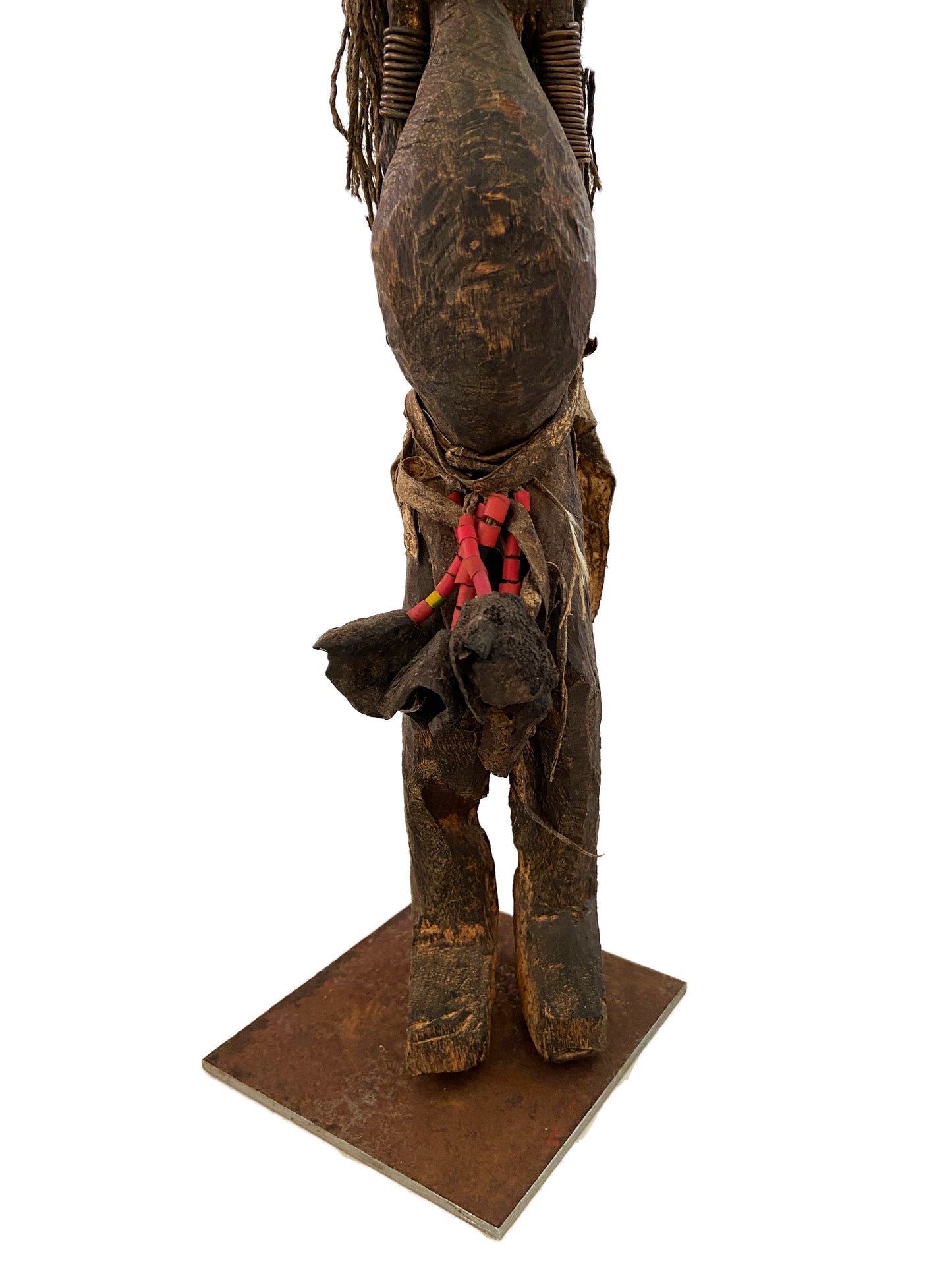 #3083 Old African Fetish female Figure Statue Congo 14" H