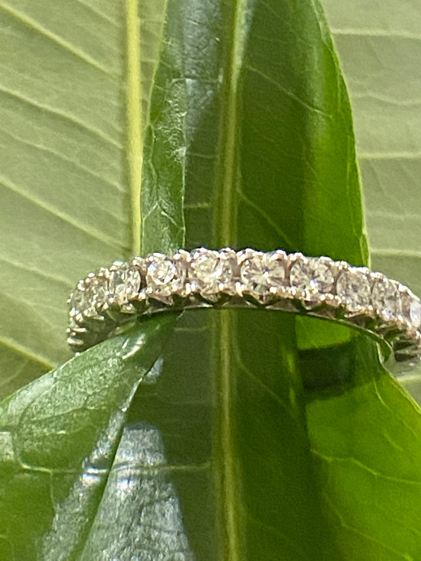 #3973 Marquise Shaped Diamond Wedding Band Size 5.3/4