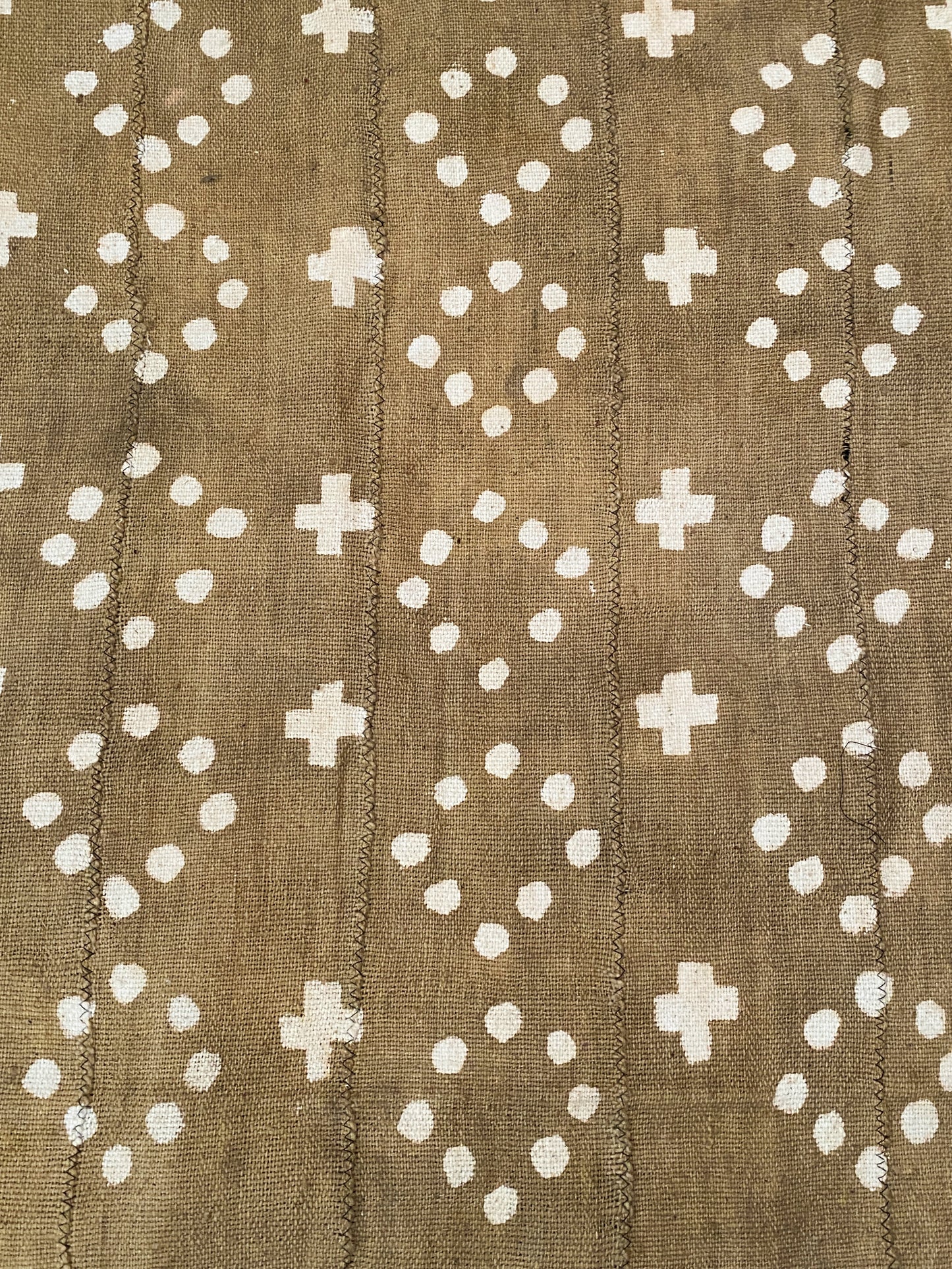 #3755 African Bogolan Mud Cloth Textile 62 " by 41"