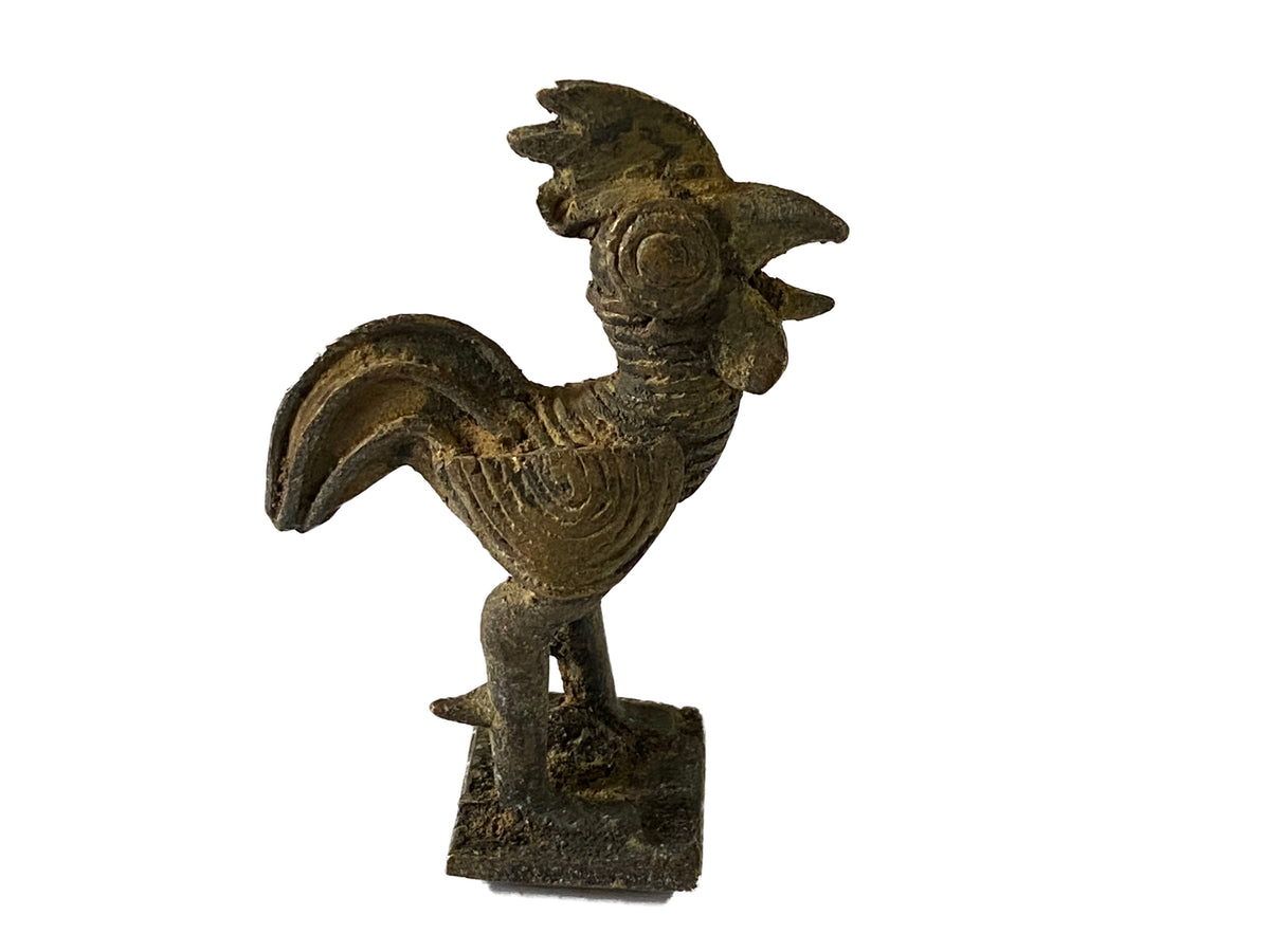 #3954 African Lobi Bronze of a Rooster / Gold Weight