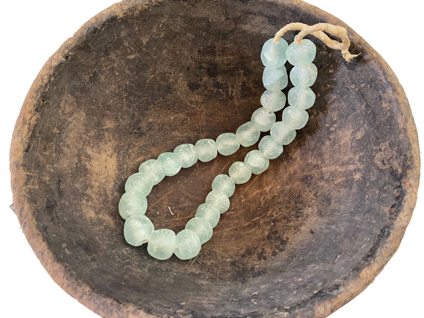 #3341 African Lg GlassTrading Beads Necklace 29"