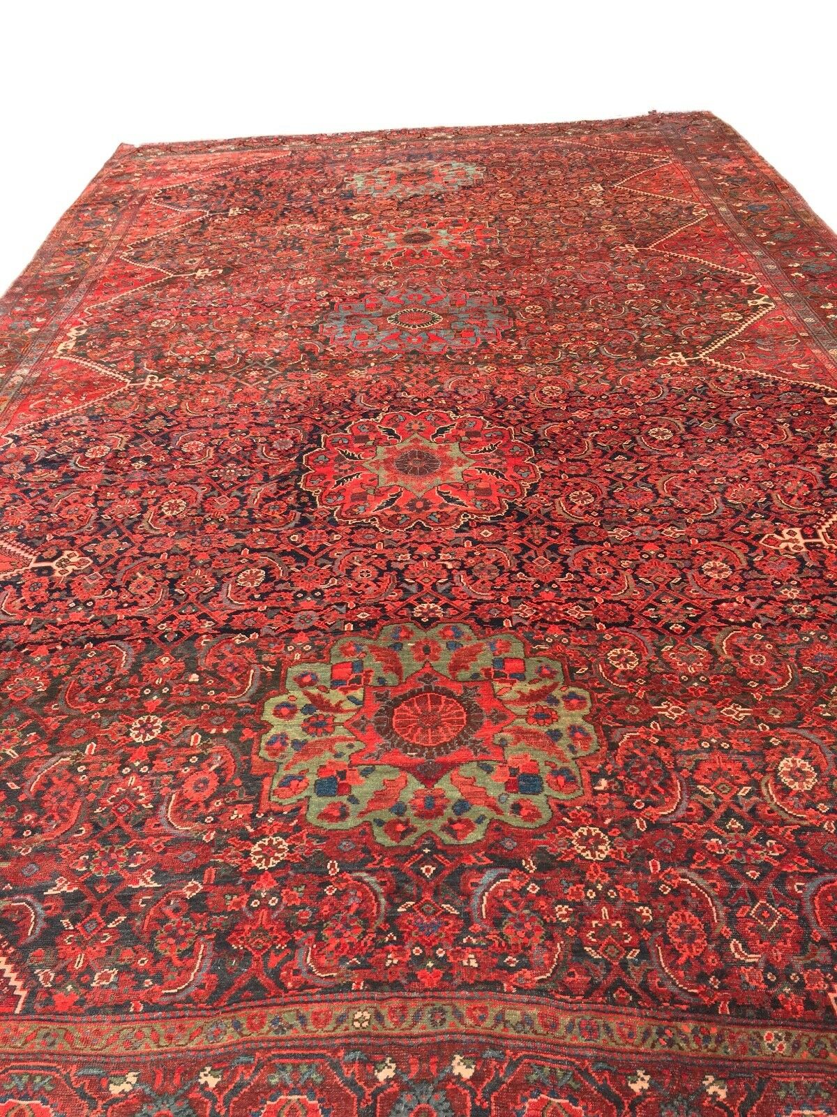 #1915 Stunning 19th C Palace Size Tribal Kamseh Rug 10' x 16'