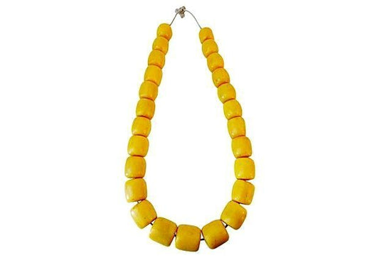 #ok117 FABULOUS RARE LARGE  African AMBAR / AMBER YELLOW  25 beads 1" 1/2