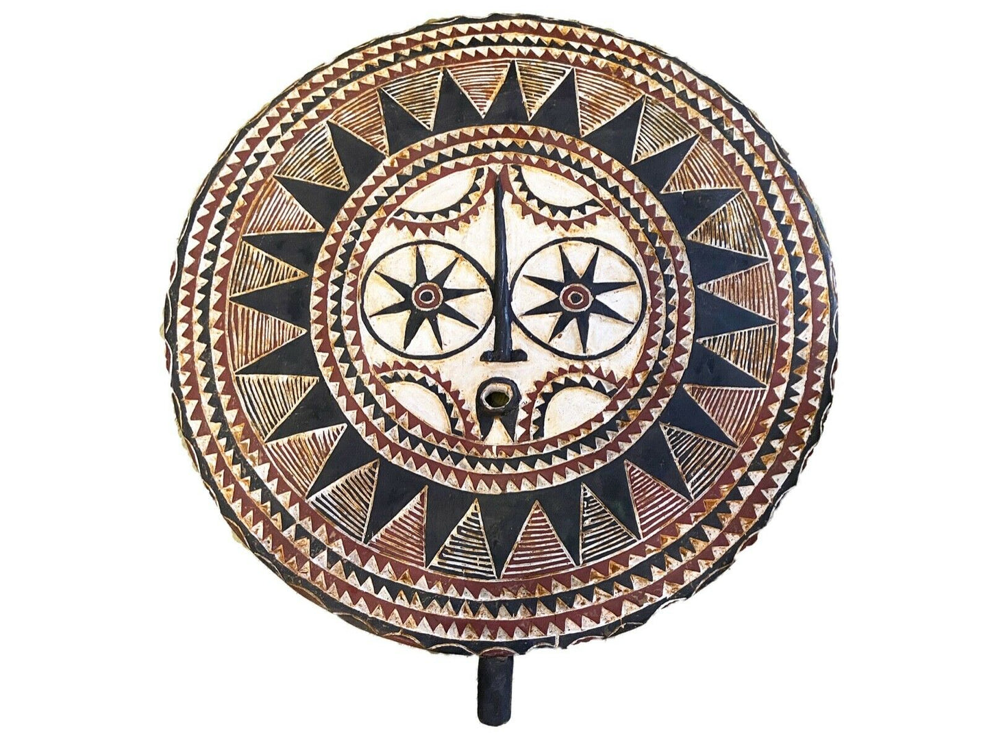 #878 Lg Bwa Sun Mask Burkina Faso 36.75 " H African Art