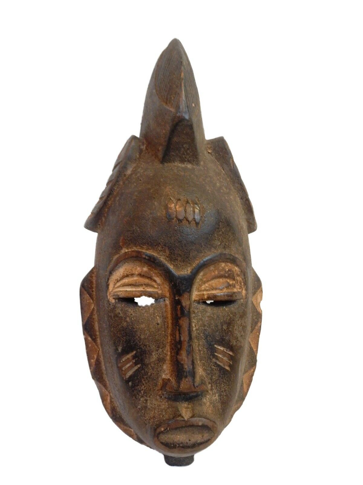 #126 Superb African Baule Portrait Mask Cote D'ivoire 13" H