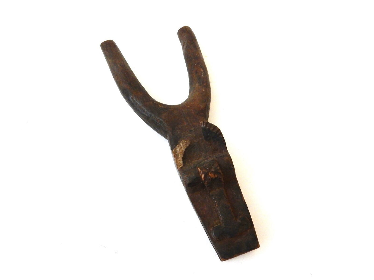 #2021 Superb Lobi Animal Head  Slingshot Burkina Faso 8" h