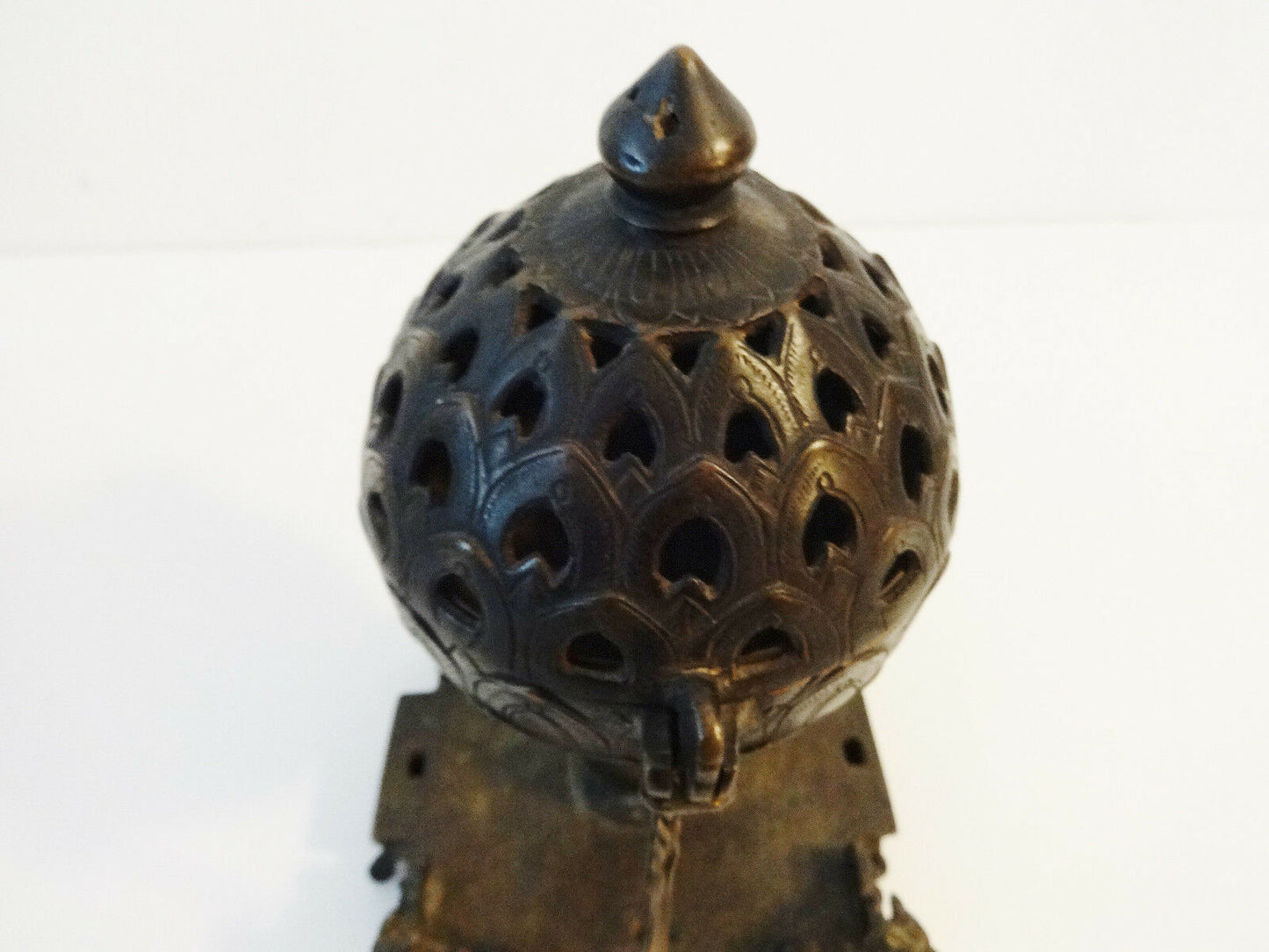 #989 Superb Rare 19th C Bronze Incense Burner India