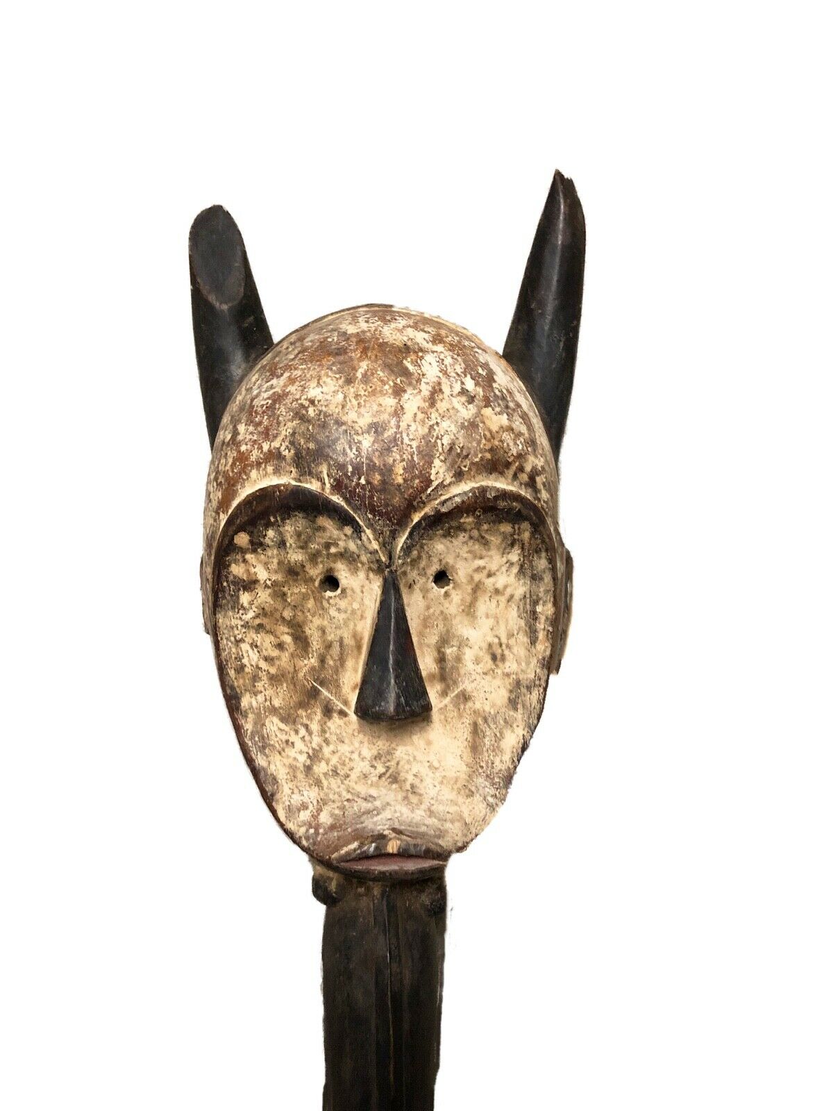 #227 African Dan Bird Mask W/ Beak Liberia 22.5" H