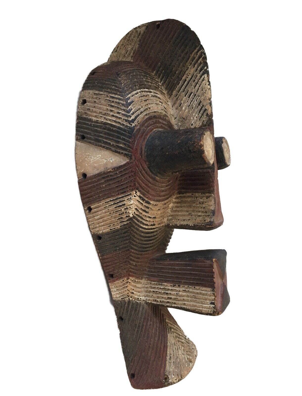 #6154/752 Old African Male Songye Kifwebe Mask 21" h