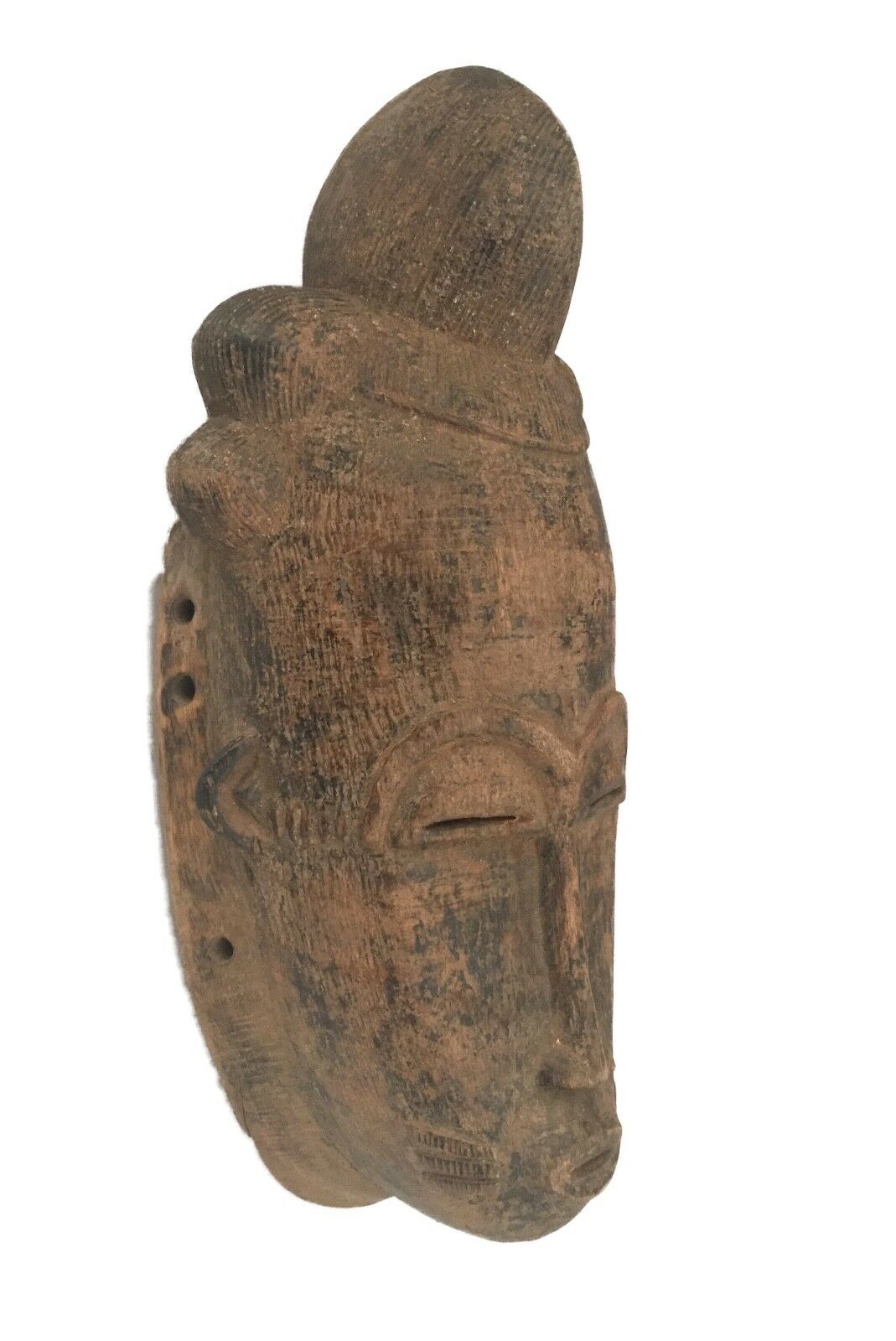 #1609 Superb African Baule Portrait Mask Cote D'ivoire 16.5" H