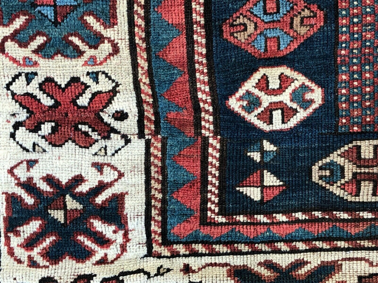 #5963 Rare exquisite 19th Caucasian Chagli Long Rug 10' 3" x 4' 9"