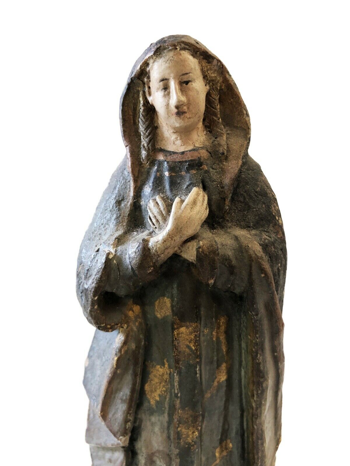 #178 Rare 19th Century Terra-Cotta Figure of a Saint Philomena 7"