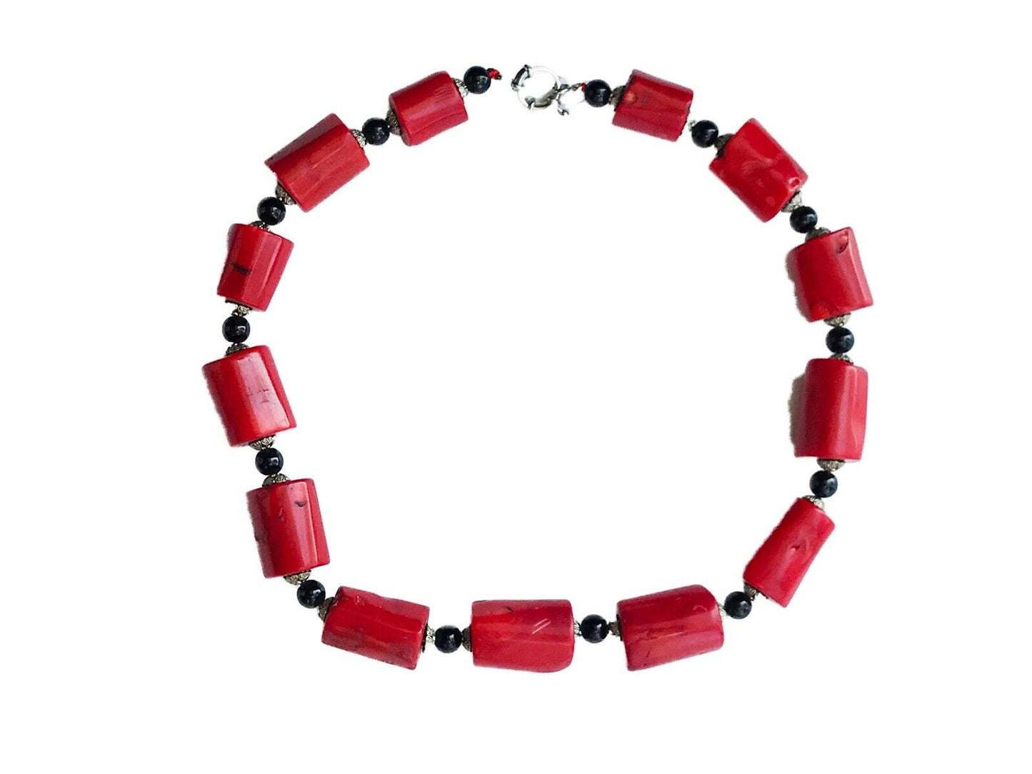 Superb Nepalese Natural Red Coral Beads Necklace 13 beads