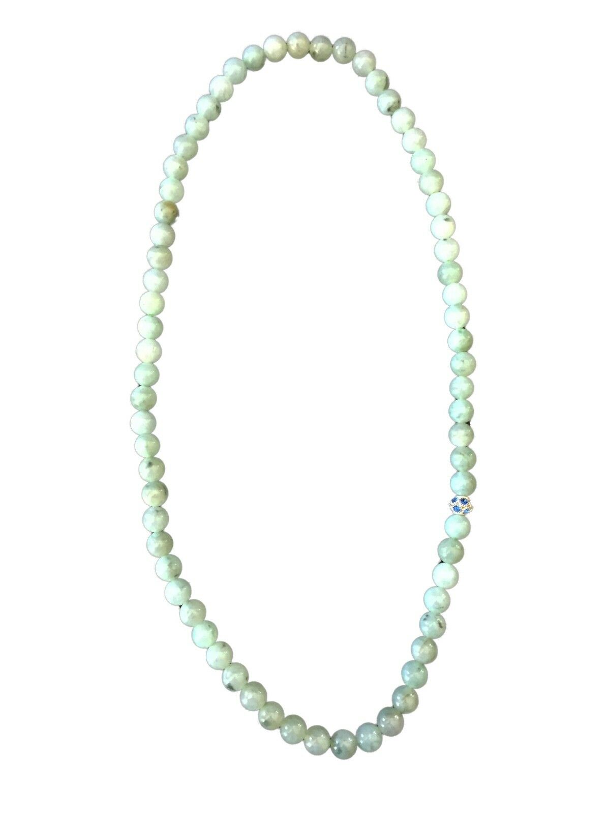 #1687 Superb  Jadeite Jade  Necklace 68 beads