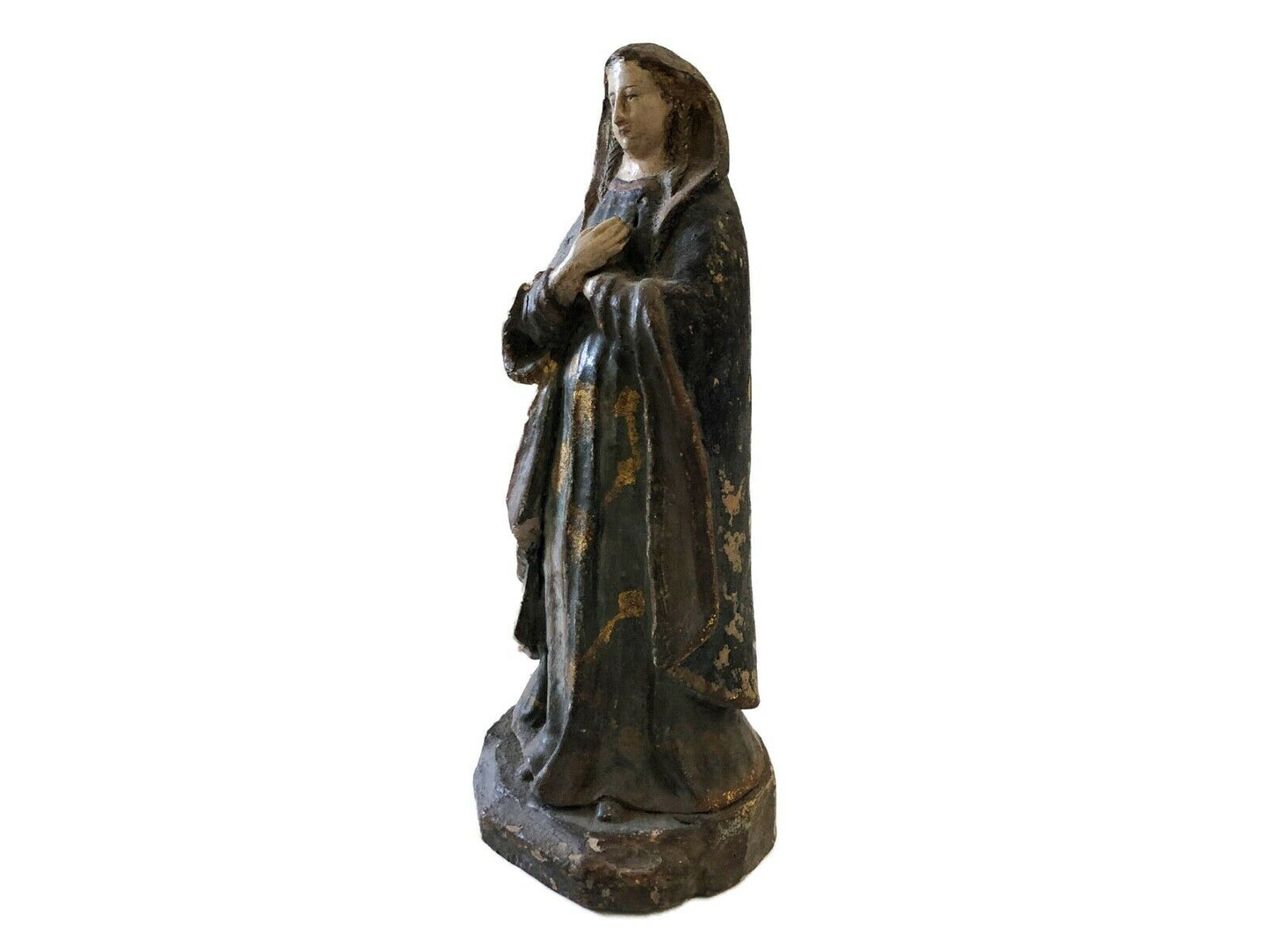 #178 Rare 19th Century Terra-Cotta Figure of a Saint Philomena 7"
