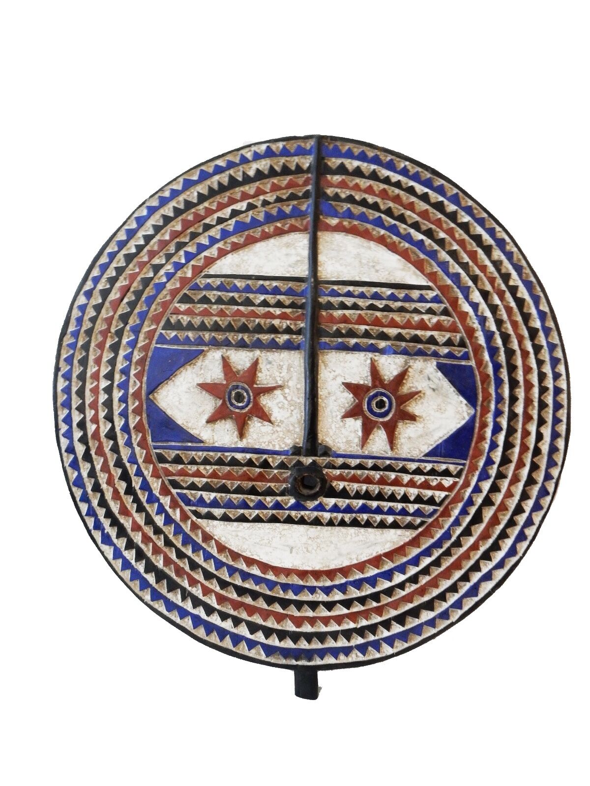 #772 Superb African LG Baule Tribe Moon Mask I Coast 33.5" H by 31' W
