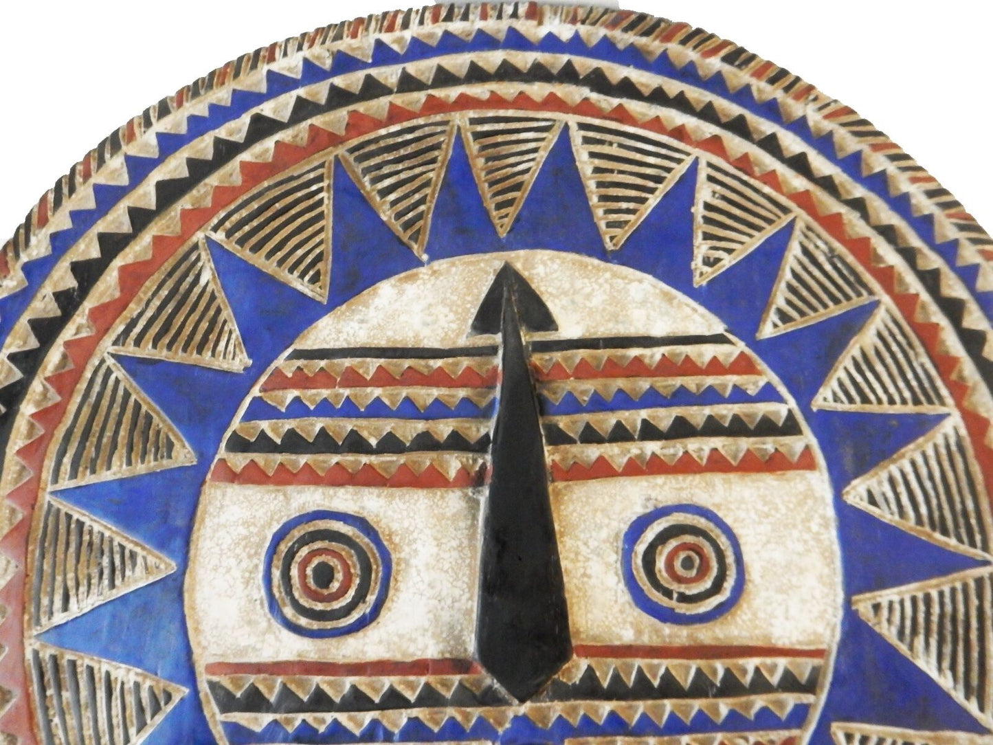 #772 Superb African LG Baule Tribe Moon Mask I Coast 33.5" H by 31' W