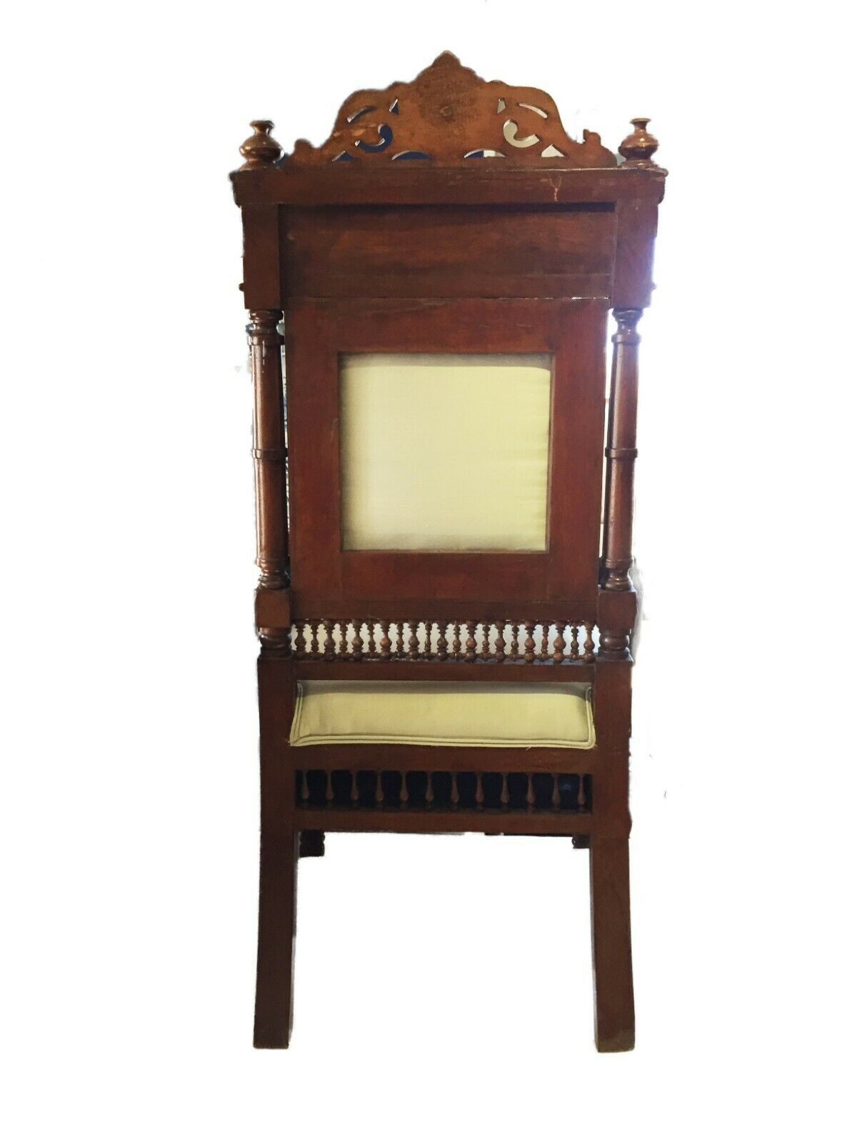 #1752 Museum Quality 19th C Moorish/Middle Eastern chair 41" H