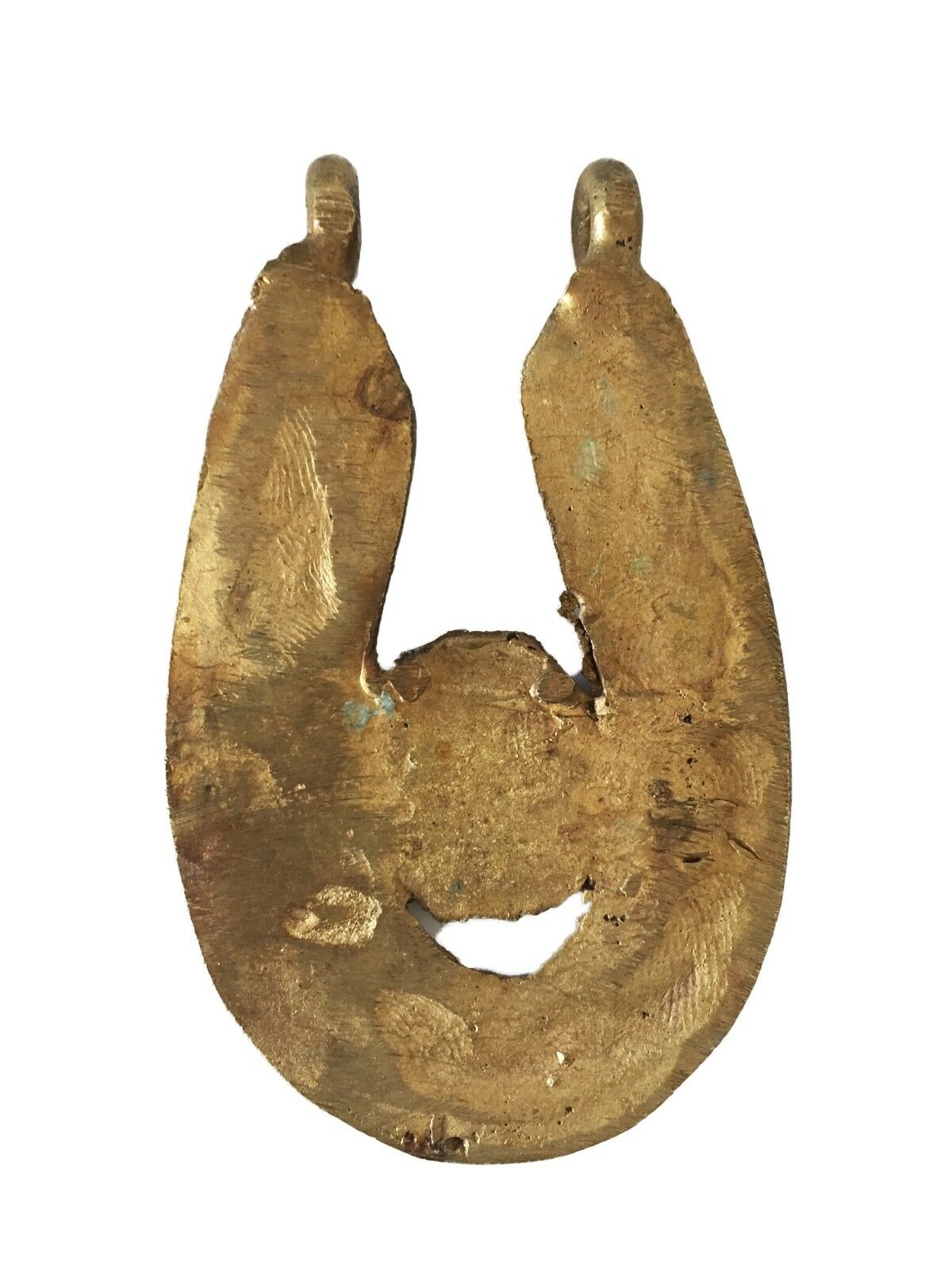 #1892 Lobi Bronze Amulet /Gold Weight Pendant 3.25" H