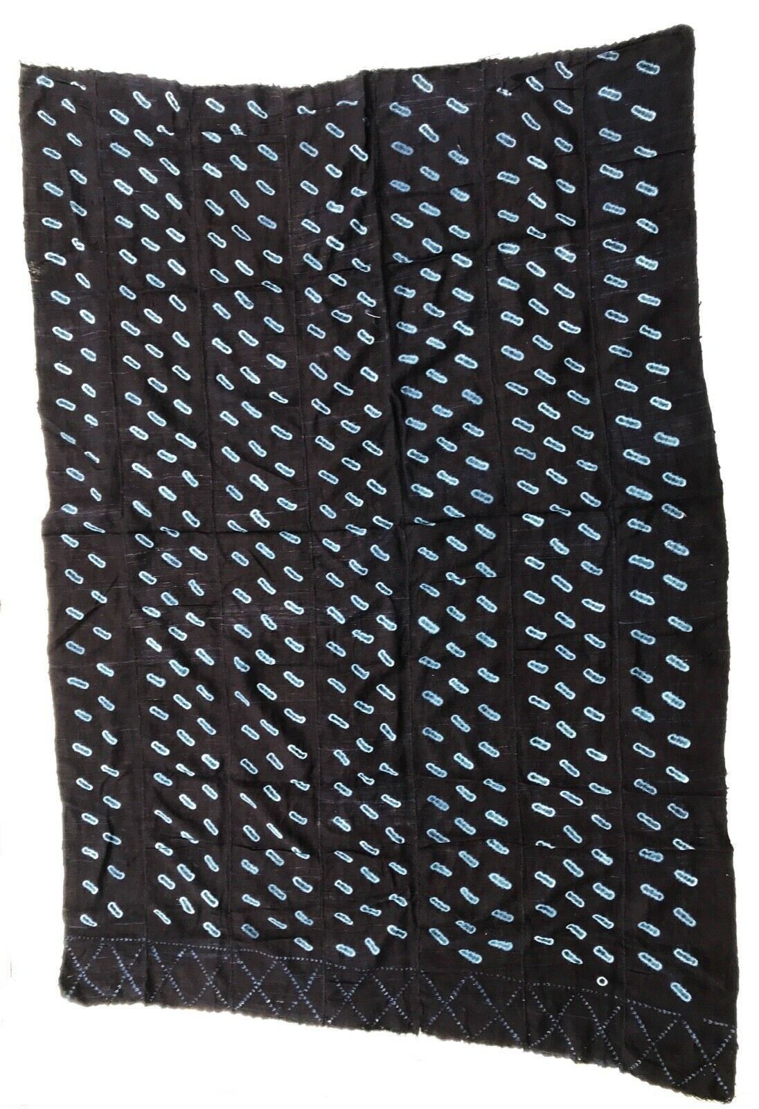 Fine Weaving Mali Indigo Mud Cloth Textile 41" by 54" # 51