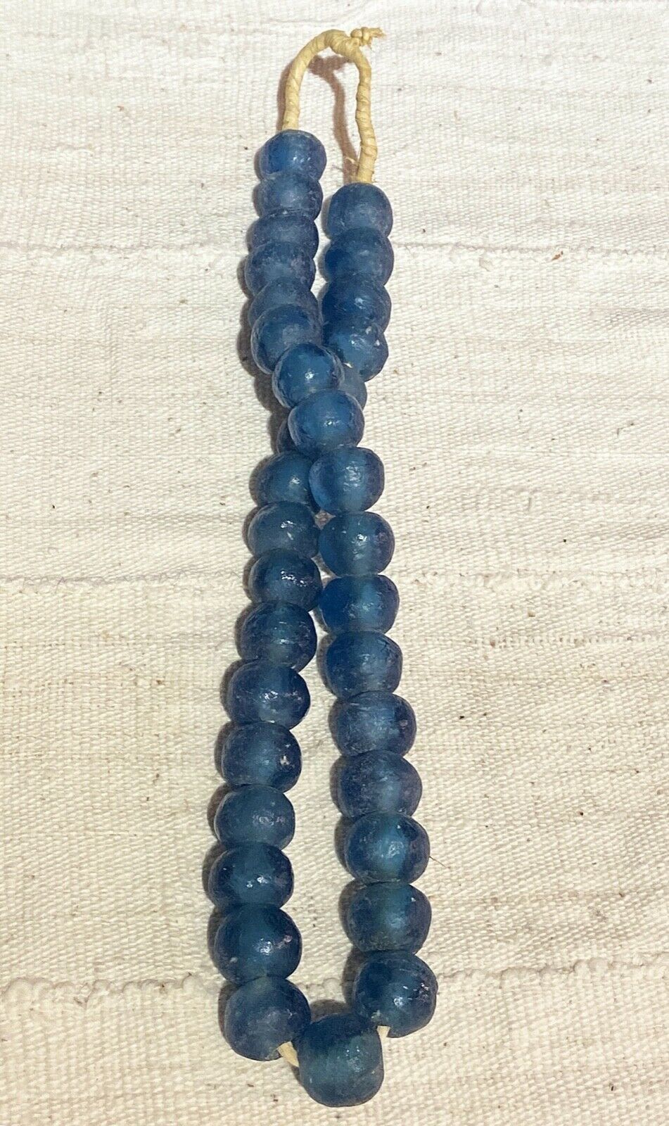 #706 African Jumbo GlassTrading Beads Necklace