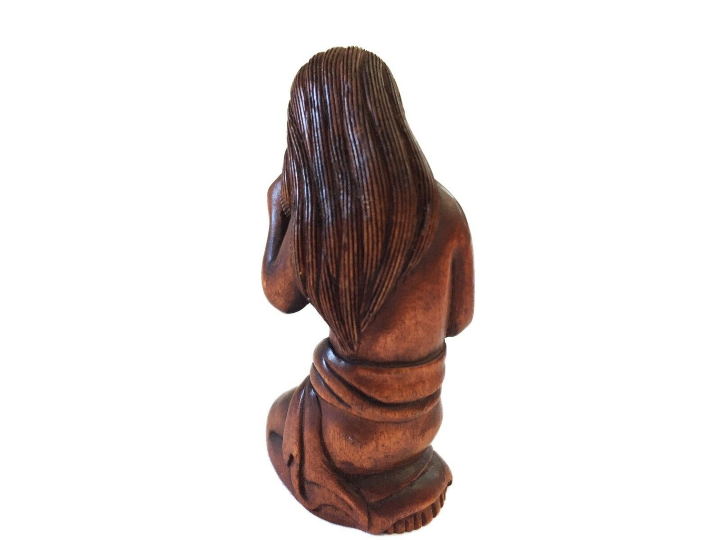 #1531 Old Japanese Quality Signed Netsuke Carving of a Young Female