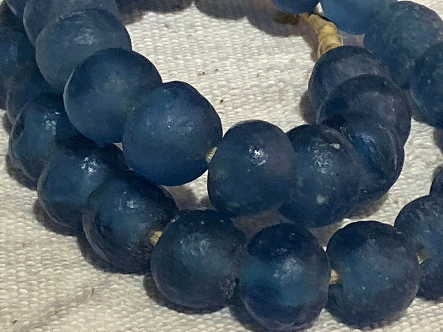 #706 African Jumbo GlassTrading Beads Necklace