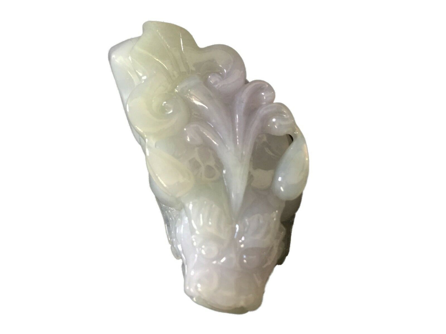 #1799 Jadeite Jade Carved PIXIU Wealth Figure Necklace