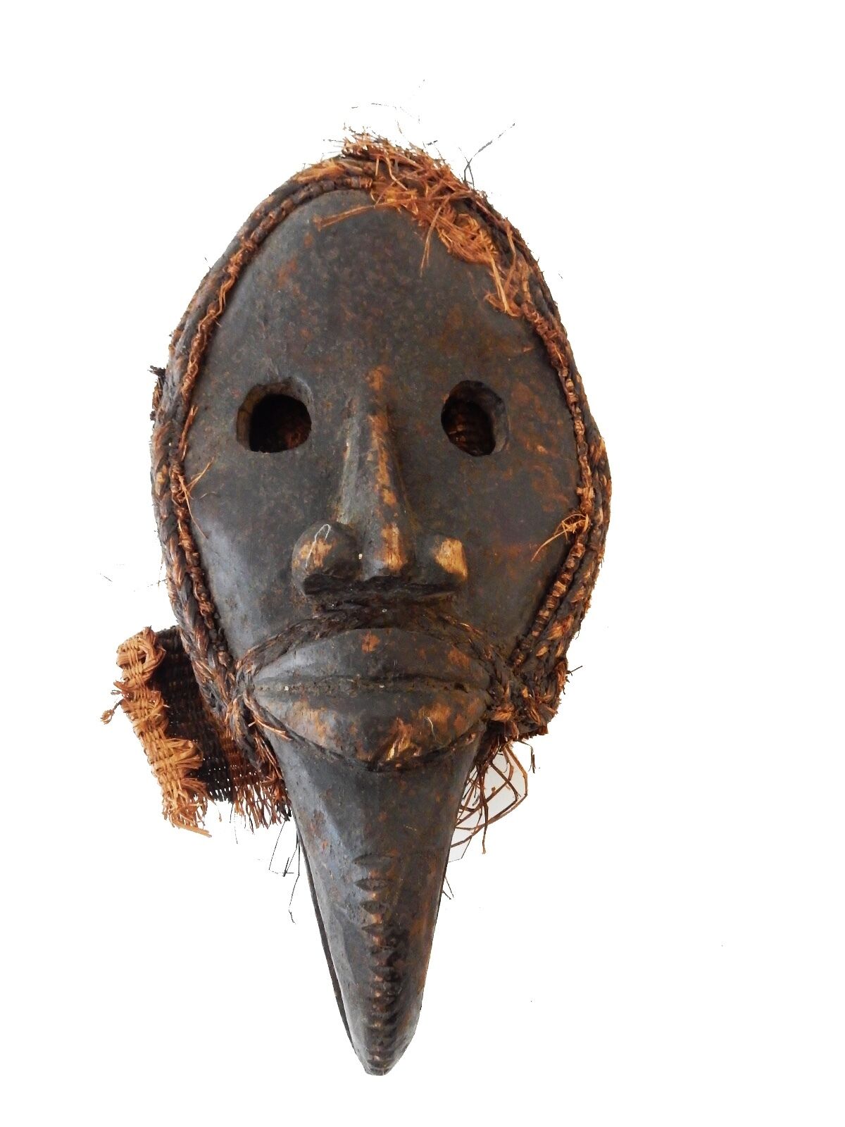#7028 SUPERB AFRICAN I. COAST DAN CEREMONIAL DANCE MASK 12.5" h