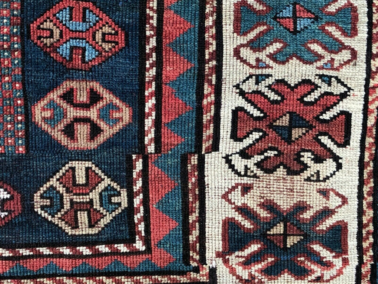 #5963 Rare exquisite 19th Caucasian Chagli Long Rug 10' 3" x 4' 9"