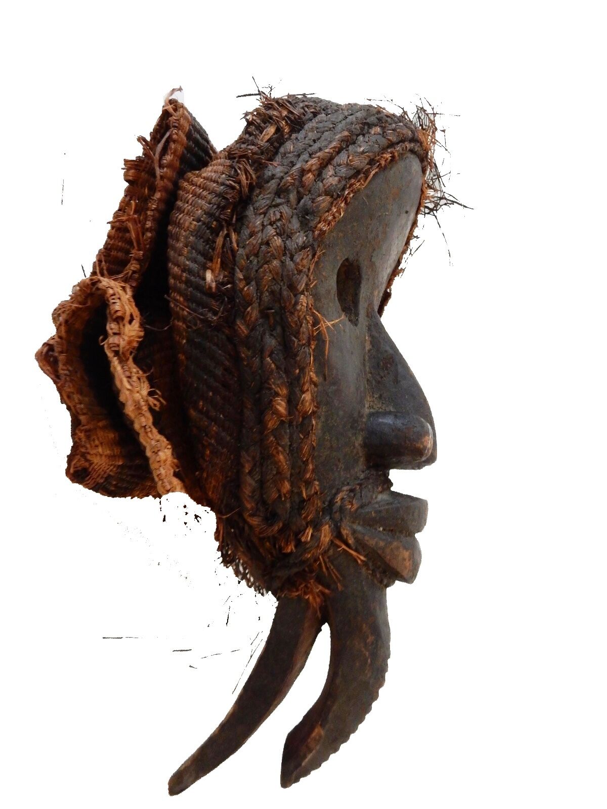 #7028 SUPERB AFRICAN I. COAST DAN CEREMONIAL DANCE MASK 12.5" h
