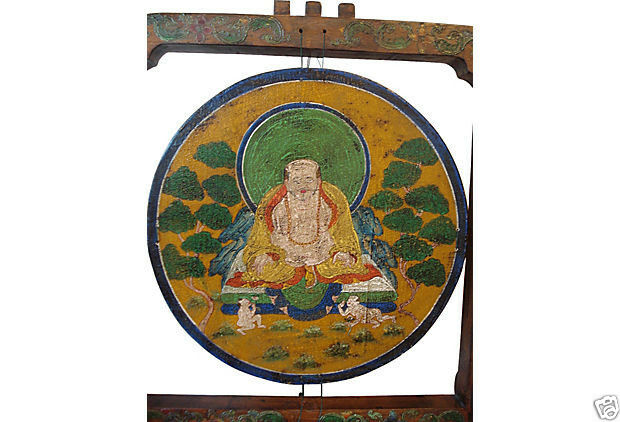 #2034 Superb hand painted Tibetan Stand w/ Buddha