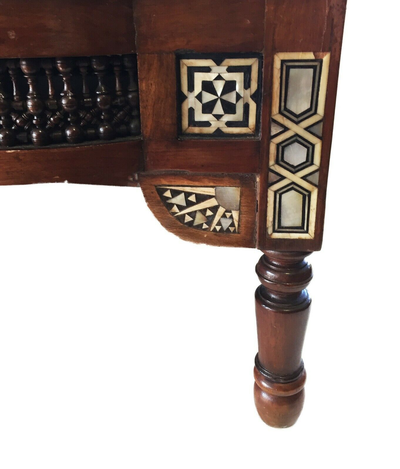 #1752 Museum Quality 19th C Moorish/Middle Eastern chair 41" H
