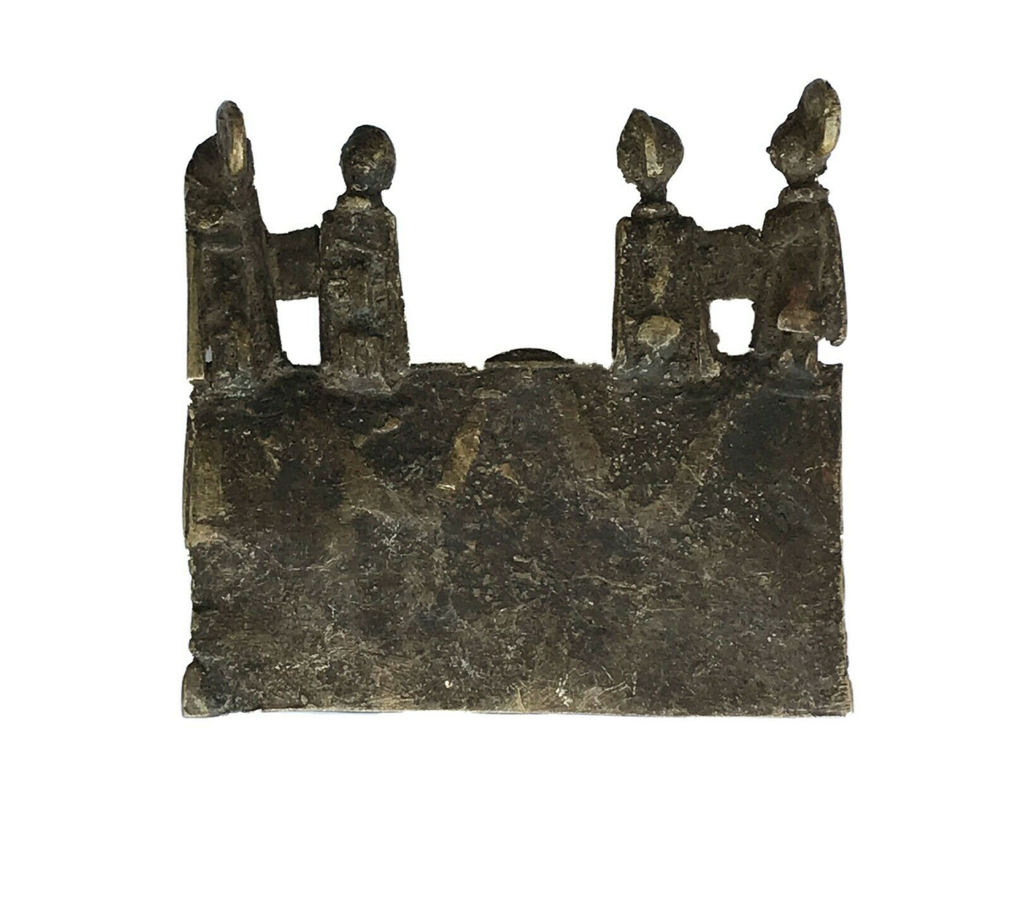 #377 African Lobi Bronze Amulet /Gold Weight Pendant 4" W
