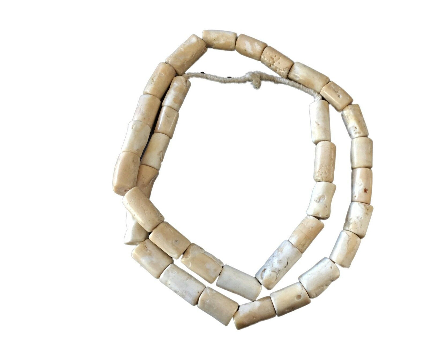 Superb Trade African Natural white Coral 35 Beads
