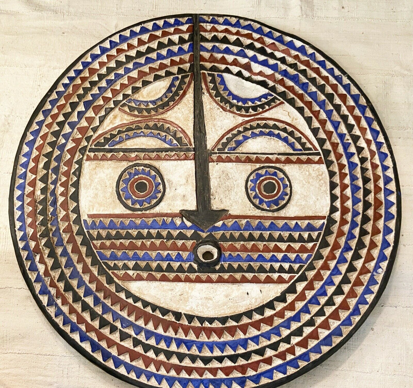 #896 Huge Bwa Sun Mask Burkina Faso 33.5 " H African Art