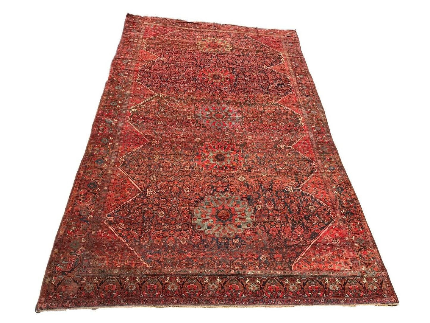 #1915 Stunning 19th C Palace Size Tribal Kamseh Rug 10' x 16'
