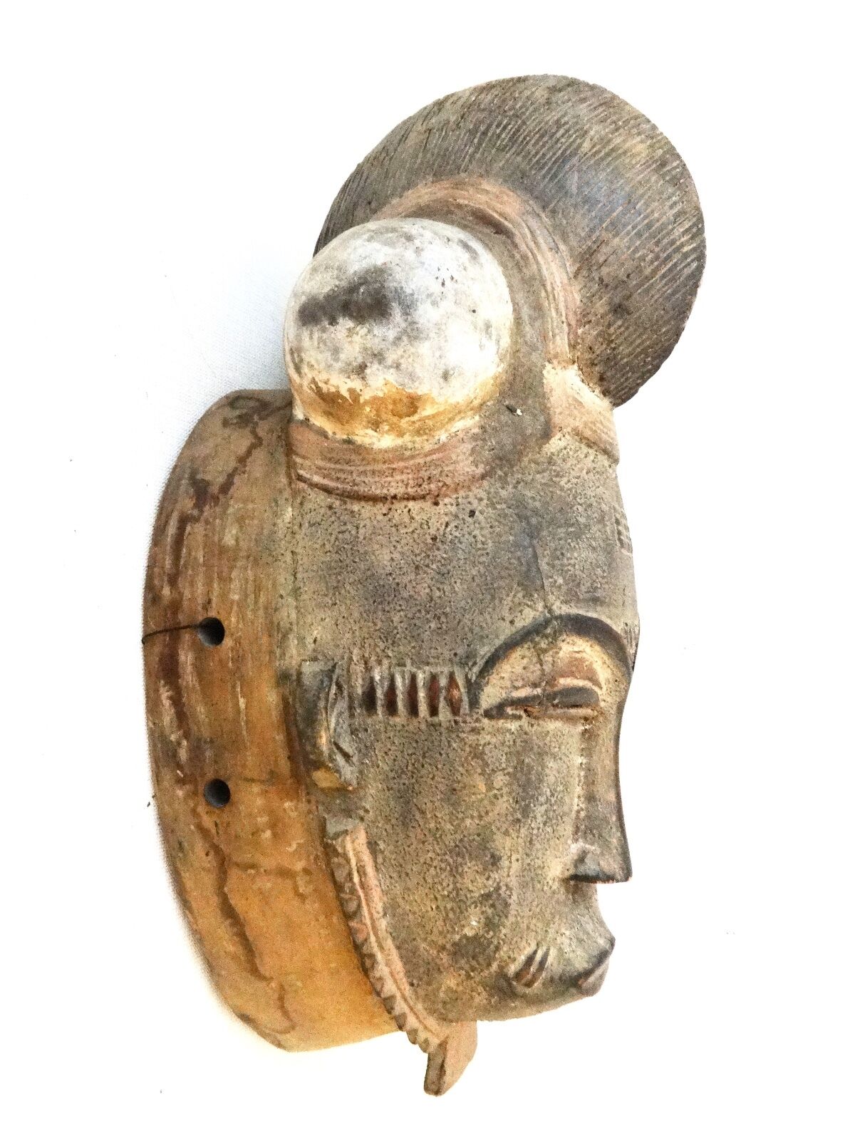 #BA99 Superb African Baule Portrait Mask Cote D'ivoire 14.5" H