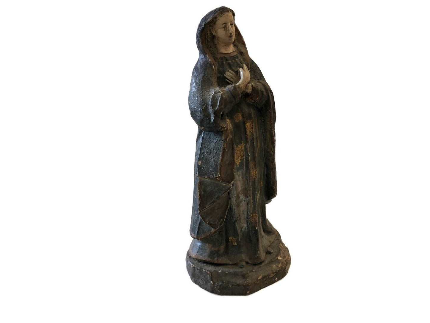 #178 Rare 19th Century Terra-Cotta Figure of a Saint Philomena 7"