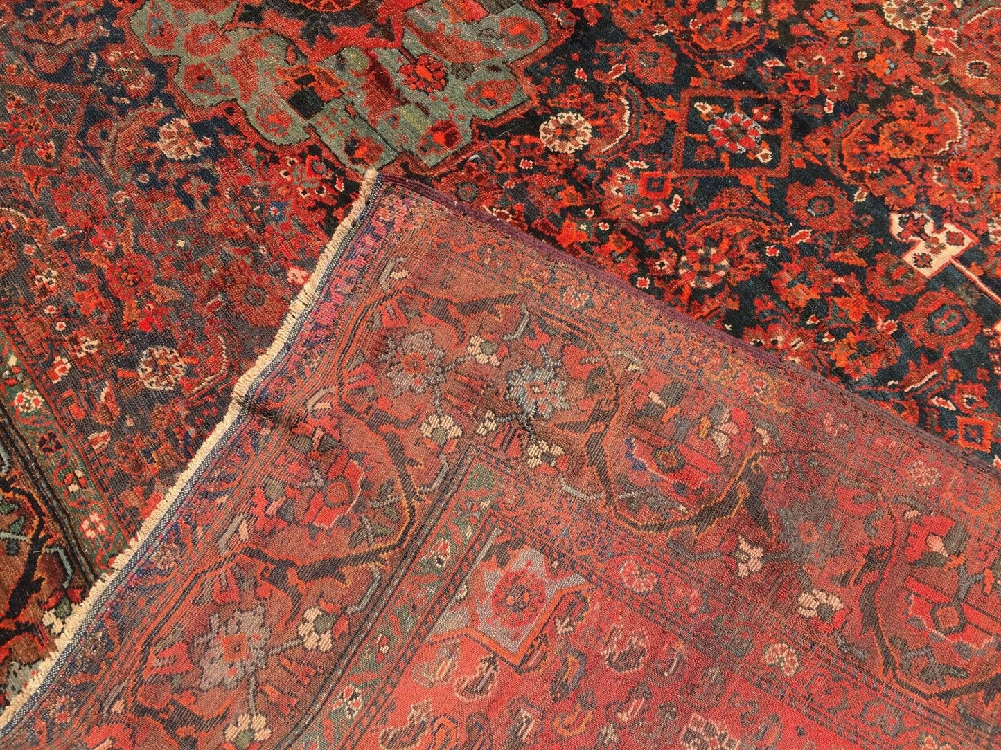 #1915 Stunning 19th C Palace Size Tribal Kamseh Rug 10' x 16'