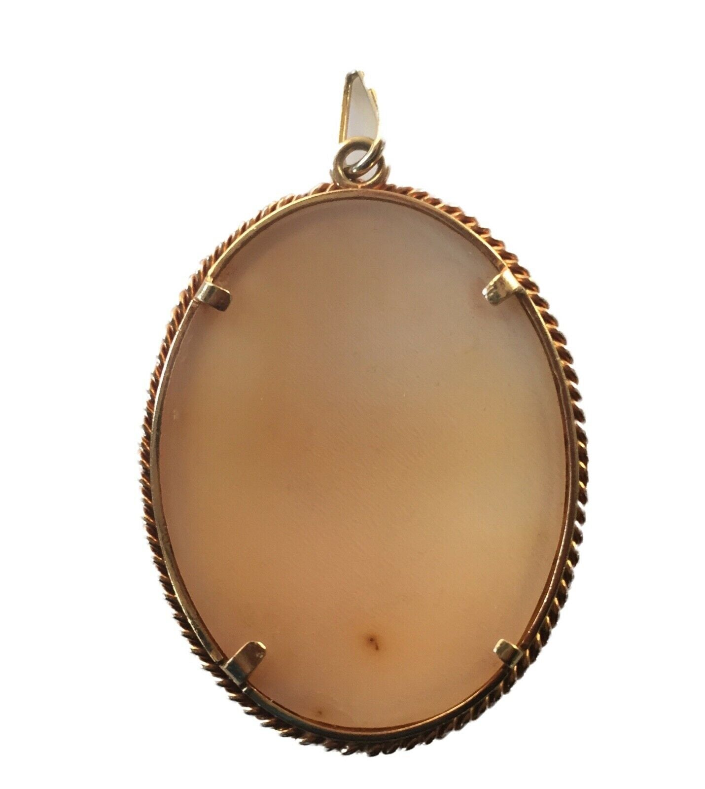 #2017 19th Century 18K Solid Gold Shell Cameo Brooch Pendant