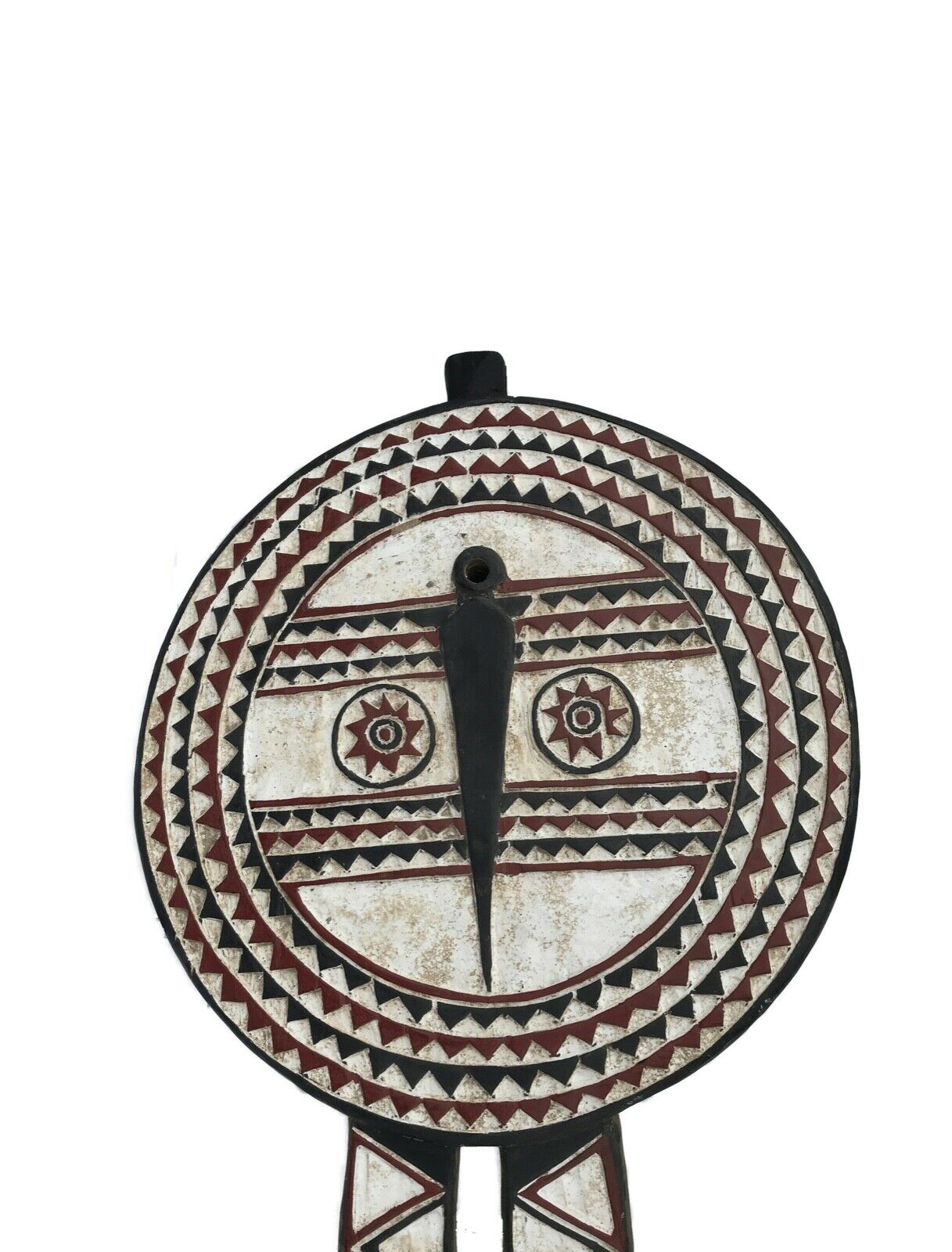 #47 Superb African LG Baule Tribe Moon Mask I Coast 65.5" H by 26' W