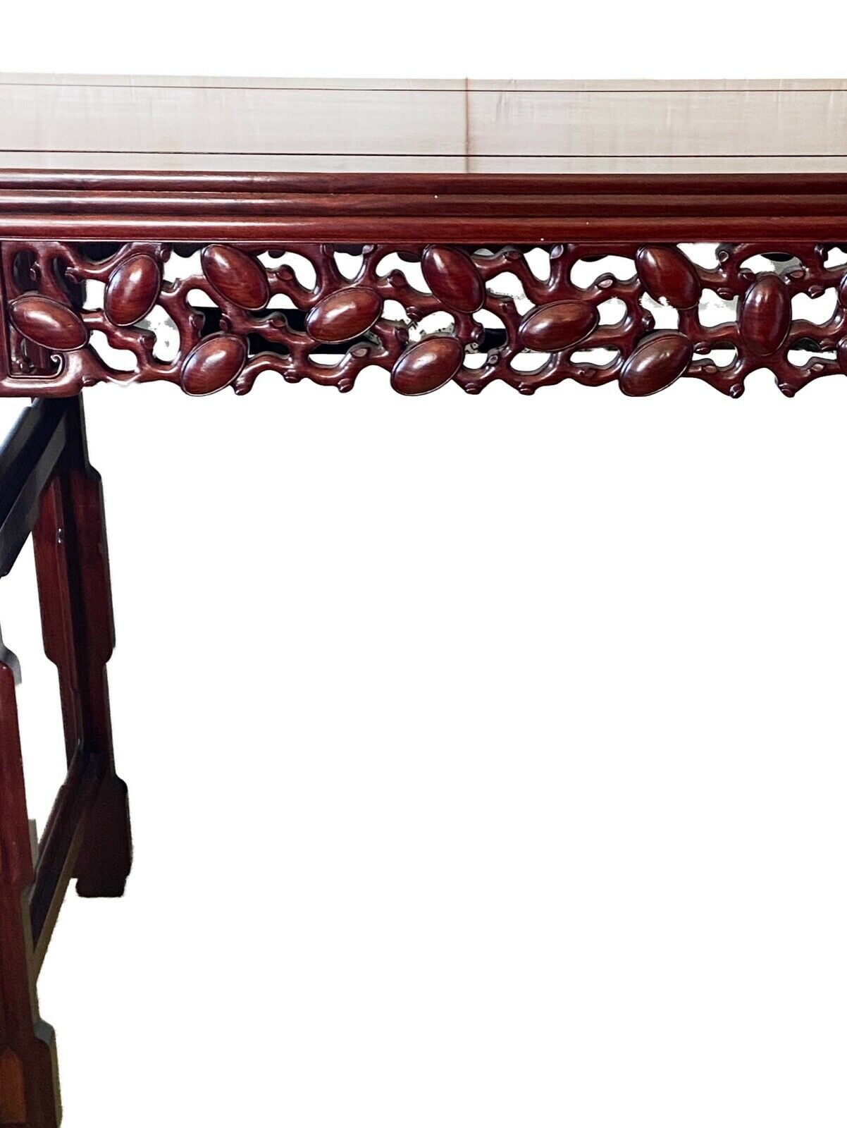 #932 Lg Chinese Vintage Huanghuali & Zitan Wood Altar Console Table 76.25" W by 40.5"